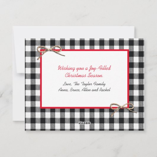 Whimsical Festive Gnomes Personalized Kerstmis Ho Feestdagenkaart (Achterkant)