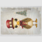Whimsical Festive Steampunk Eendje  L4 Découpage Tissuepapier (Voorkant)