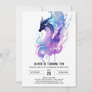 Whimsical Fierce Dragon Verjaardag Kaart