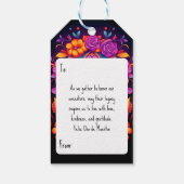 🌹 Whimsical Fiesta: Suikerschedel Serenade 🌹 Cadeaulabel (Achterkant)