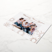 Whimsical Fireworks Photo Happy New Year Roos Gold Folie Feestdagenkaart (Gedraaid)