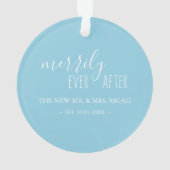 Whimsical First Gehuwd met kerstversiering Ornament (achterkant)