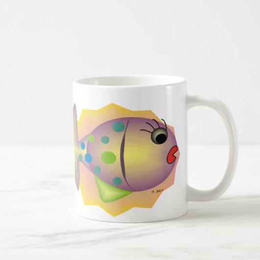 Whimsical Fish Art Gifts van gail gabel Koffiemok (Rechts)