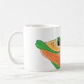 Whimsical Fish Artwork in Oranje en groen Koffiemok (Links)