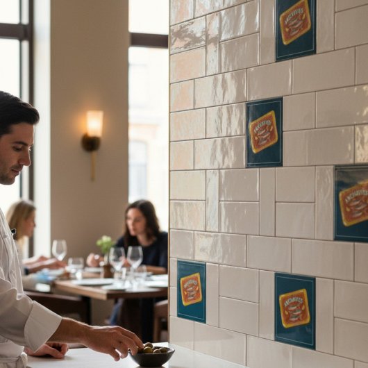 Whimsical Fish Can Anchovies Kitchen Decor Tegeltje