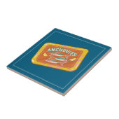 Whimsical Fish Can Anchovies Kitchen Decor Tegeltje (Zijkant)