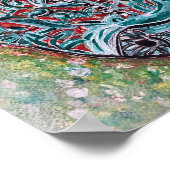 Whimsical Fish met White Detail Poster (Hoek)