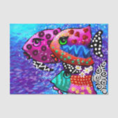 Whimsical Fish Trio Funky Decoupage Tissuepapier (Voorkant)
