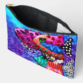 Whimsical Fish Trio Kleurrijk Abstract Nautisch Etui (Open)