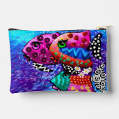 Whimsical Fish Trio Kleurrijk Abstract Nautisch Etui (Achterkant)