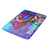 Whimsical Fish Trio Kleurrijk Nautisch Gepersonali Badmat (Gekanteld)