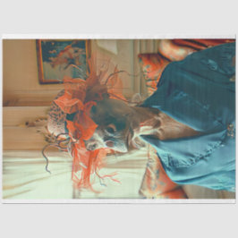 Whimsical Flamboyant Hippo Decoupage Tissuepapier