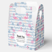 Whimsical Flamingo & Pineapple Pattern Bedankdoosjes (Geopend)