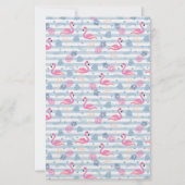 Whimsical Flamingo & Pineapple Pattern Briefpapier (Voorkant)