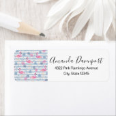 Whimsical Flamingo & Pineapple Pattern Etiket (Insitu)