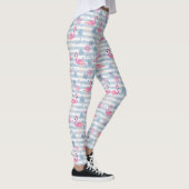 Whimsical Flamingo & Pineapple Pattern Leggings (Rechts)