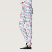 Whimsical Flamingo & Pineapple Pattern Leggings (Links)