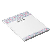 Whimsical Flamingo & Pineapple Pattern Notitieblok (Schuin)