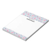 Whimsical Flamingo & Pineapple Pattern Notitieblok (Linkerzijde)