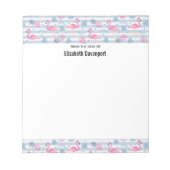 Whimsical Flamingo & Pineapple Pattern Notitieblok (Voorkant)