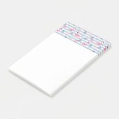 Whimsical Flamingo & Pineapple Pattern Post-it® Notes (Schuin)