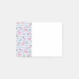 Whimsical Flamingo & Pineapple Pattern Post-it® Notes