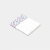 Whimsical Flamingo & Pineapple Pattern Post-it® Notes (Schuin)