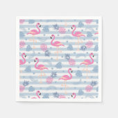 Whimsical Flamingo & Pineapple Pattern Servet (Voorkant)