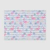 Whimsical Flamingo & Pineapple Pattern Tissuepapier (Voorkant)