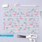 Whimsical Flamingo & Pineapple Pattern Tissuepapier (Craft)