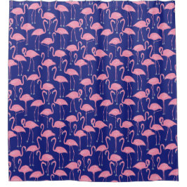 Whimsical Flamingo | Tropical Bathroom Coastal Douchegordijn