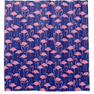Whimsical Flamingo Tropische Badkamer Kust Douchegordijn