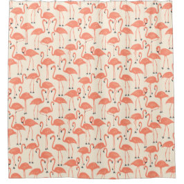 Whimsical Flamingo | Tropische badkamer zonsonderg Douchegordijn