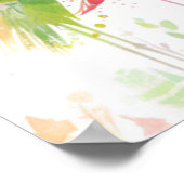 Whimsical Flamingo Vogelkussen Poster (Hoek)