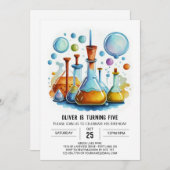 Whimsical Flask Chemie Wetenschapper Verjaardag Kaart (Voorkant / Achterkant)