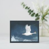 Whimsical Flight of the Goose Queen Illustration Briefkaart (Staand voorkant)