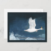 Whimsical Flight of the Goose Queen Illustration Briefkaart (Voorkant / Achterkant)