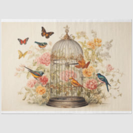 Whimsical Flight: Vogelkooi Decoupage Tissuepapier