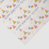 Whimsical Floating Cakes w/Confetti & Fireworks Tissuepapier (Detail)