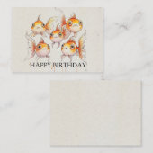 Whimsical Floating Goldfish Verjaardag Notitiekaartje (Voorkant / Achterkant)