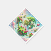Whimsical Floating Poinsettia Tuinen Decoupage Servet (Hoek)