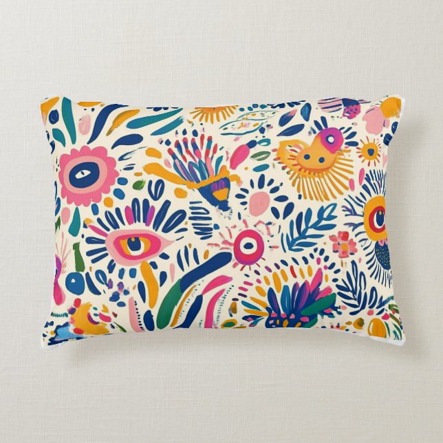 Whimsical Flora Dream Pillow Accent Kussen (Voorkant)
