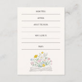 Whimsical Floral A New Chapter Bridal Shower  Informatiekaartje (Achterkant)