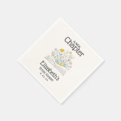 Whimsical Floral A New Chapter Bridal Shower  Servet (Hoek)