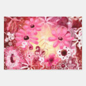 Whimsical Floral Abstract Flower Flowers Inpakpapier Vel (Voorkant 3)