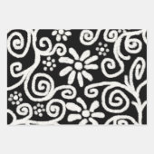 Whimsical Floral Abstract Flower Flowers Inpakpapier Vel (Voorkant 2)