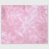 Whimsical Floral Abstract Pastel Roze Bloem Cadeaupapier (Vlak)