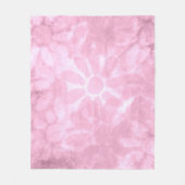 Whimsical Floral Abstract Pastel Roze Bloem Fleece Deken (Voorkant)