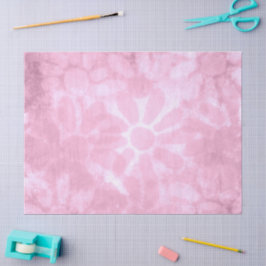 Whimsical Floral Abstract Pastel Roze Decoupage Tissuepapier