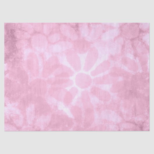Whimsical Floral Abstract Pastel Roze Decoupage Tissuepapier (Voorkant)